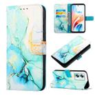 For OPPO A79 5G PT003 Marble Pattern Flip Leather Phone Case(Green) - 1