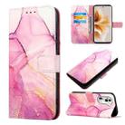 For OPPO Reno11 Pro 5G Global PT003 Marble Pattern Flip Leather Phone Case(Pink Purple Gold) - 1