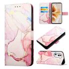 For OPPO Reno11 Pro 5G Global PT003 Marble Pattern Flip Leather Phone Case(Rose Gold) - 1