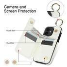 For iPhone 12 mini Litchi Texture Zipper Double Buckle Card Bag Phone Case(White) - 7