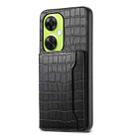 For OnePlus Nord CE 3 Lite Crocodile Texture Card Bag Design Full Coverage Phone Case(Black) - 1