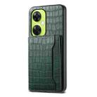 For OnePlus Nord CE 3 Lite Crocodile Texture Card Bag Design Full Coverage Phone Case(Green) - 1