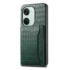 For OnePlus Ace 2V Crocodile Texture Card Bag Design Full Coverage Phone Case(Green) - 1