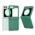 For Samsung Galaxy Z Flip6 5G 3 in 1 PC Frosted Full Coverage Phone Case with Hinge(Green) - 1