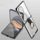 For Huawei Pocket 2 GKK Phantom Electroplating Phone Case with Ring Holder(Black) - 1
