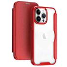 For iPhone 15 Pro RFID Blocking Adsorption Flip Leather Phone Case(Red) - 1