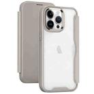 For iPhone 13 Pro RFID Blocking Adsorption Flip Leather Phone Case(Khaki) - 1