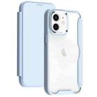 For iPhone 12 RFID Blocking Adsorption Flip Leather Phone Case(Light Blue) - 1