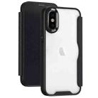 For iPhone XS Max RFID Blocking Adsorption Flip Leather Phone Case(Black) - 1