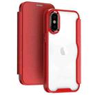 For iPhone XS Max RFID Blocking Adsorption Flip Leather Phone Case(Red) - 1