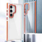 For Samsung Galaxy S24+ 5G Dual-Color Clear Acrylic Hybrid TPU Phone Case(Orange) - 1