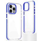 For iPhone 15 Pro Max Dual-Color Clear Acrylic Hybrid TPU Phone Case(Blue) - 1