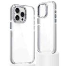 For iPhone 15 Pro Max Dual-Color Clear Acrylic Hybrid TPU Phone Case(Grey) - 1