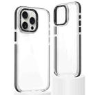 For iPhone 15 Pro Dual-Color Clear Acrylic Hybrid TPU Phone Case(Black) - 1