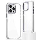 For iPhone 15 Pro Dual-Color Clear Acrylic Hybrid TPU Phone Case(Grey) - 1