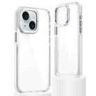 For iPhone 15 Dual-Color Clear Acrylic Hybrid TPU Phone Case(Transparent) - 1