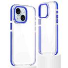 For iPhone 14 Dual-Color Clear Acrylic Hybrid TPU Phone Case(Blue) - 1