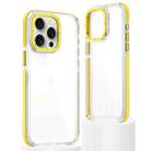 For iPhone 14 Pro Dual-Color Clear Acrylic Hybrid TPU Phone Case(Yellow) - 1