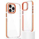 For iPhone 14 Pro Max Dual-Color Clear Acrylic Hybrid TPU Phone Case(Orange) - 1