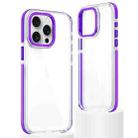For iPhone 13 Pro Dual-Color Clear Acrylic Hybrid TPU Phone Case(Purple) - 1