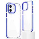 For iPhone 12 / 12 Pro Dual-Color Clear Acrylic Hybrid TPU Phone Case(Blue) - 1