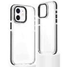 For iPhone 12 / 12 Pro Dual-Color Clear Acrylic Hybrid TPU Phone Case(Black) - 1