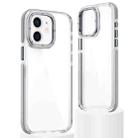 For iPhone 12 / 12 Pro Dual-Color Clear Acrylic Hybrid TPU Phone Case(Grey) - 1