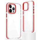For iPhone 12 Pro Max Dual-Color Clear Acrylic Hybrid TPU Phone Case(Red) - 1