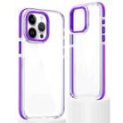 For iPhone 12 Pro Max Dual-Color Clear Acrylic Hybrid TPU Phone Case(Purple) - 1