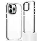 For iPhone 12 Pro Max Dual-Color Clear Acrylic Hybrid TPU Phone Case(Black) - 1