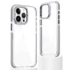 For iPhone 12 Pro Max Dual-Color Clear Acrylic Hybrid TPU Phone Case(Grey) - 1