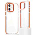 For iPhone 11 Dual-Color Clear Acrylic Hybrid TPU Phone Case(Orange) - 1