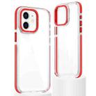 For iPhone 11 Dual-Color Clear Acrylic Hybrid TPU Phone Case(Red) - 1