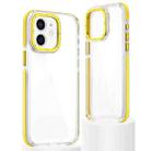 For iPhone 11 Dual-Color Clear Acrylic Hybrid TPU Phone Case(Yellow) - 1