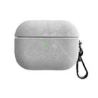 For AirPods Pro 2 Suede Earphone Protective Case(White) - 1