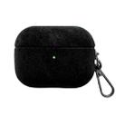 For AirPods 3 Suede Earphone Protective Case(Black) - 1
