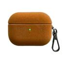 For AirPods Pro Suede Earphone Protective Case(Brown) - 1