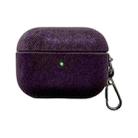 For AirPods Pro Suede Earphone Protective Case(Purple) - 1