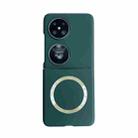 For Huawei Pocket 2 Skin Feel Magsafe Magnetic Shockproof PC Phone Case(Dark Green) - 1