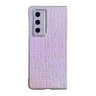 For Honor Magic Vs2 Pearlescent Paint Gradient Geometric Leather Phone Case(Purple) - 1