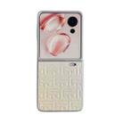 For Honor Magic V Flip Pearlescent Paint Gradient Geometric Leather Phone Case(Gold) - 1