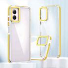 For Motorola Moto G Play 2024 Dual-Color Clear Acrylic Hybrid TPU Phone Case(Yellow) - 1