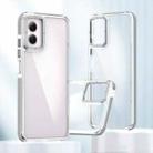 For Motorola Moto G Play 2024 Dual-Color Clear Acrylic Hybrid TPU Phone Case(Grey) - 1