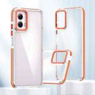 For Motorola Moto G Power 2024 Dual-Color Clear Acrylic Hybrid TPU Phone Case(Orange) - 1