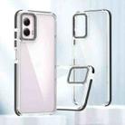 For Motorola Moto G Power 2024 Dual-Color Clear Acrylic Hybrid TPU Phone Case(Black) - 1