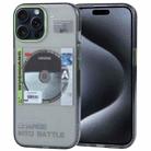 For iPhone 15 Pro Max TGVIS Space Series Explore Laser CD MagSafe Magnetic Phone Case(Black) - 1