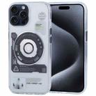 For iPhone 15 Pro TGVIS Space Series Explore Laser CD MagSafe Magnetic Phone Case(Metal Gray) - 1