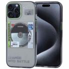 For iPhone 15 Pro TGVIS Space Series Explore Laser CD MagSafe Magnetic Phone Case(Black) - 1