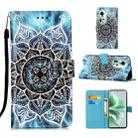 For OPPO Reno11 5G Global Colored Drawing Pattern Plain Weave Leather Phone Case(Undersea Mandala) - 1