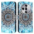 For OPPO Find X7 Colored Drawing Pattern Plain Weave Leather Phone Case(Undersea Mandala) - 1